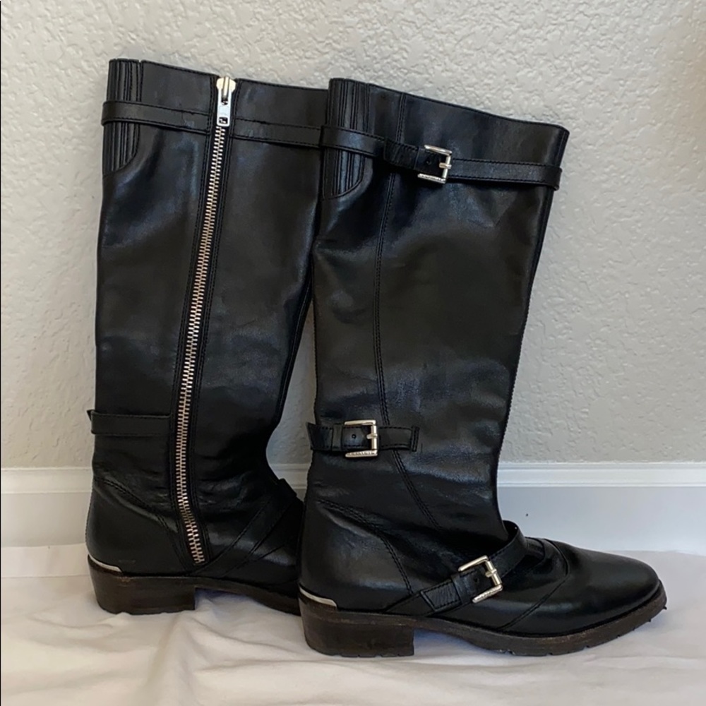 Coach Lawrencia Tumbled Glazed Riding Boots - Picture 2 of 13